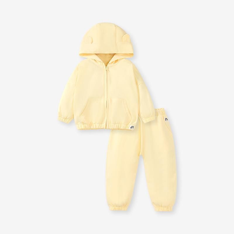 2023 New Hoodie Girls' Suit European And American Home Hooded Children's Suit Autu