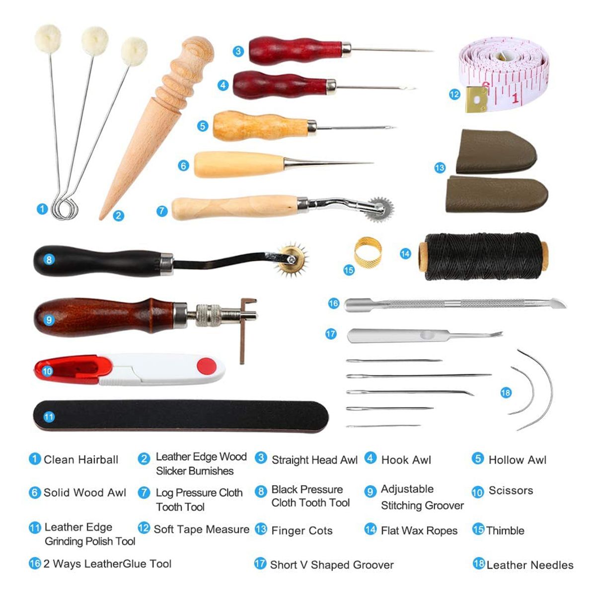 31Pcs Leather Sewing Tools DIY Leather Craft Hand Stitching