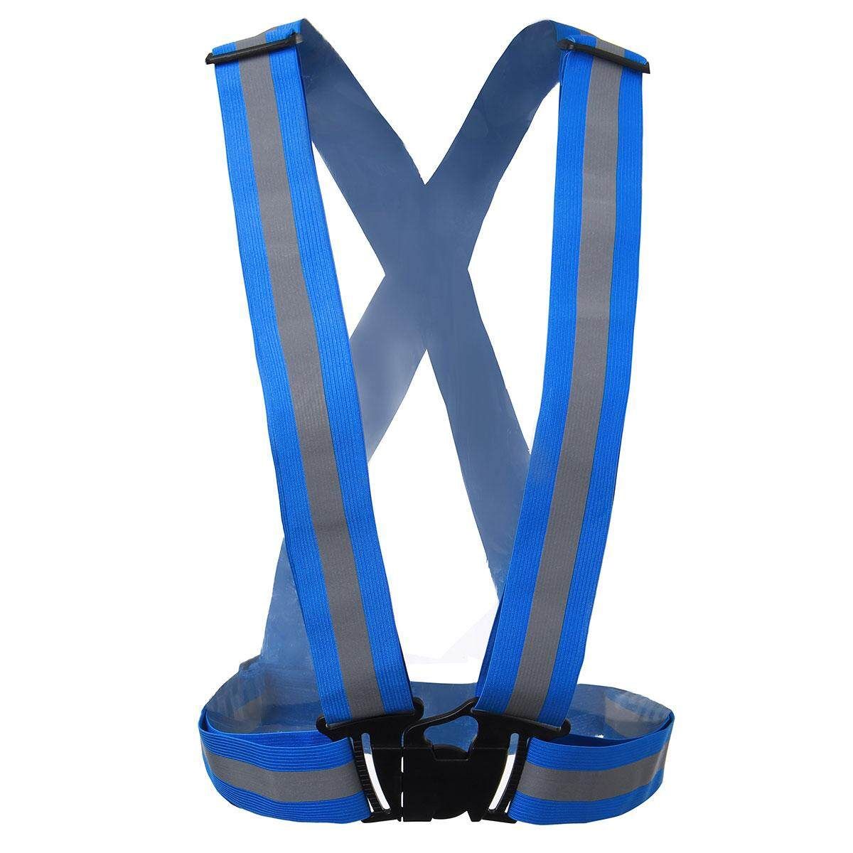 Security Safety Reflective Belt Stripe Night Working Running Jogging Biking Blue