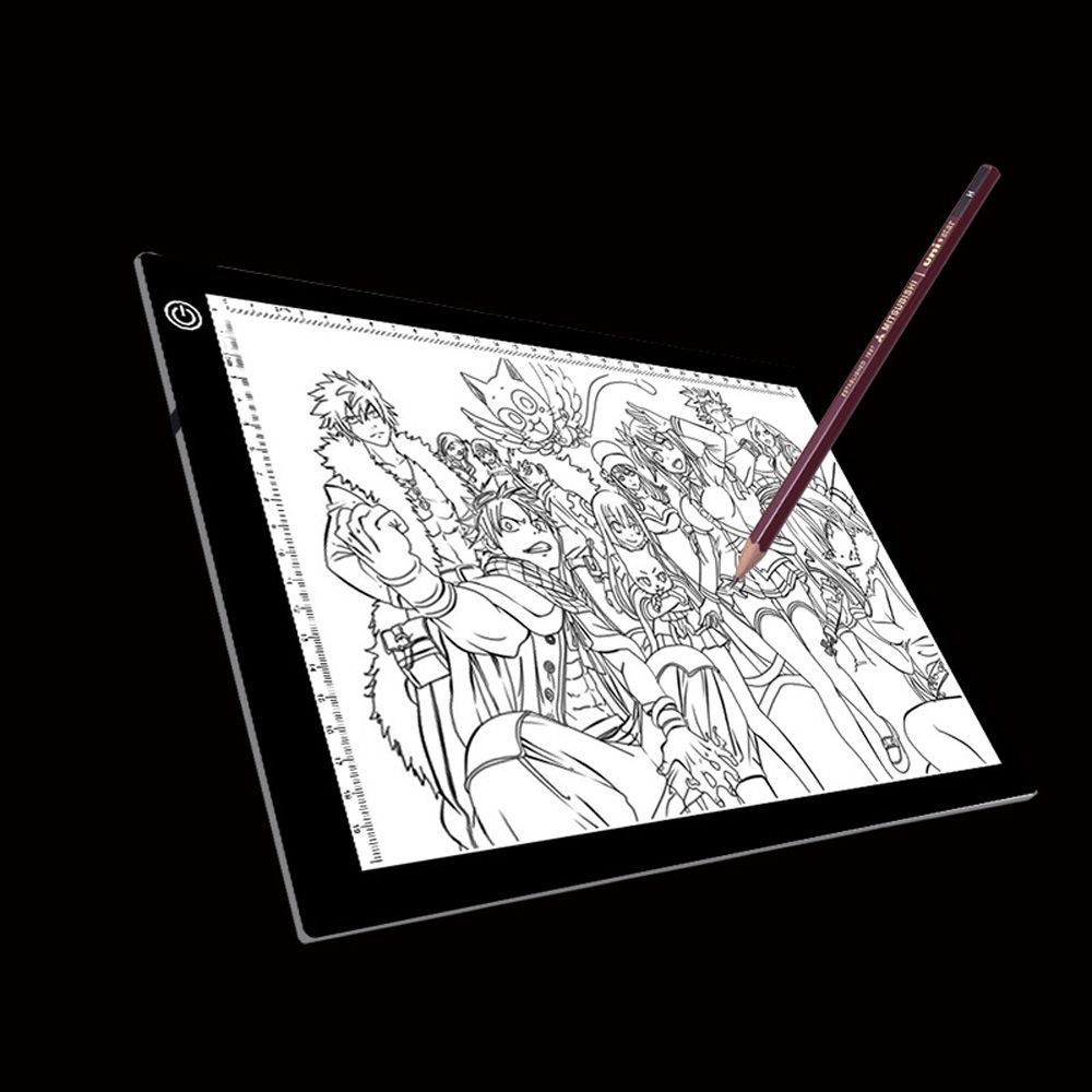A4 Size 5W 5V LED Three Level Of Brightness Dimmable Acrylic Copy Boards For Anime Sketch Drawing Sketchpad, With USB Cable & Plug, Sizeﾣﾺ220x330x5mm