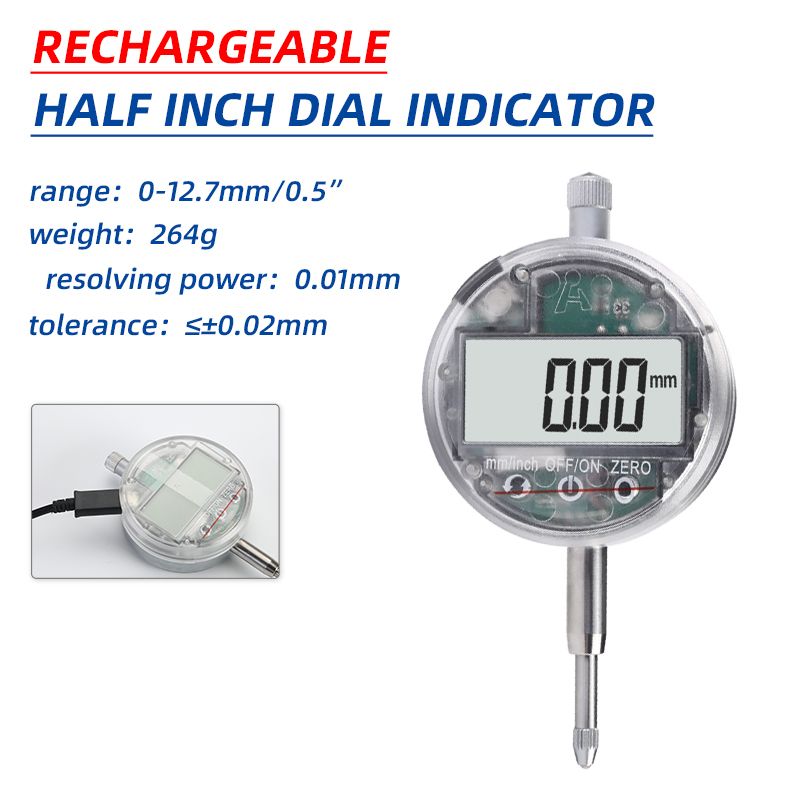 Digital Display Dialgauge Electronic Dial Indicator 0.001mm High Precision 0-12.7mm/0-25.4mm Tester Tools
