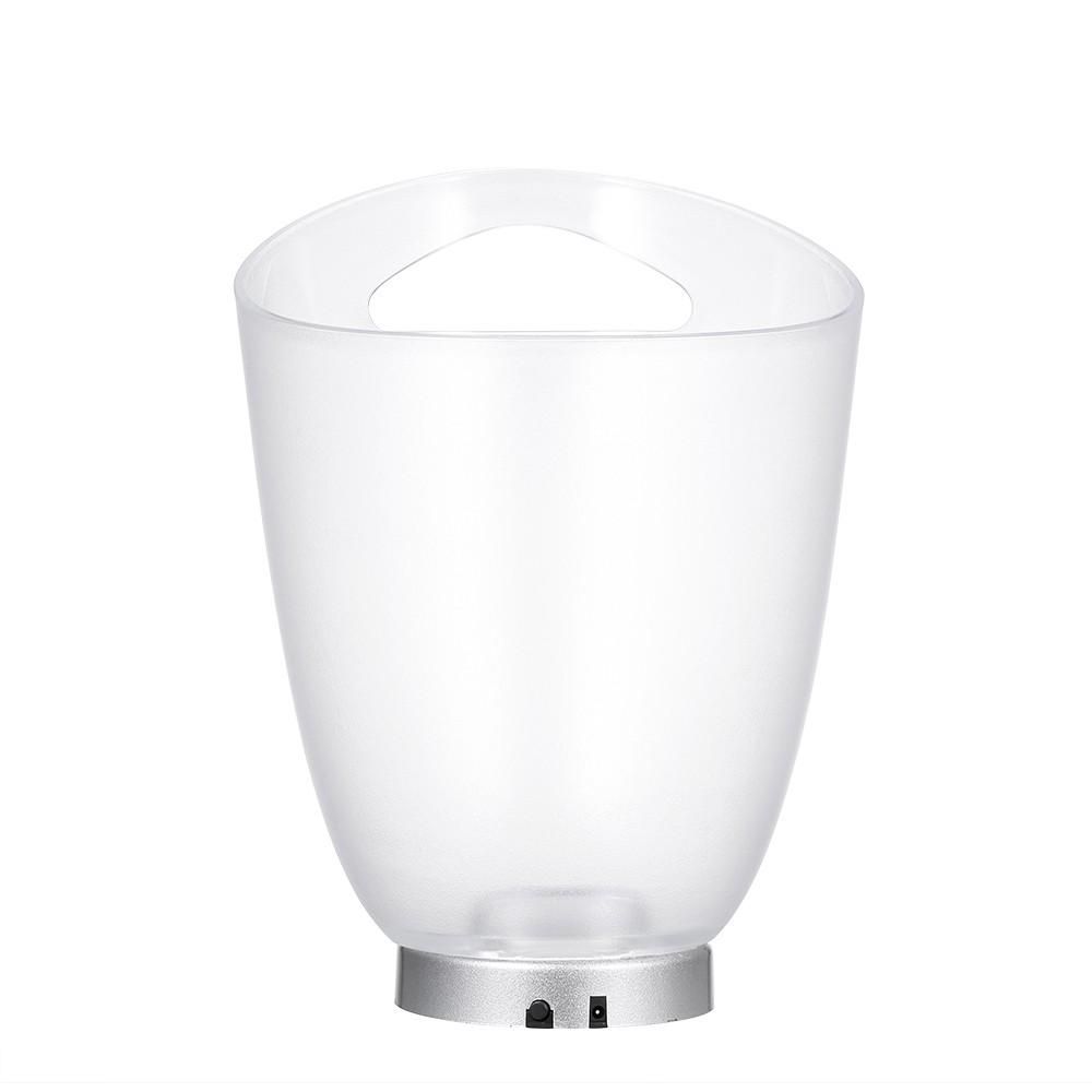 4L High Capacity 4 LED RGB Light Lamp Ice Bucket Curve Design Automatic Color Changing/ Static Color Battery Powered/ USB Operated IP65 Water Resistance for Home Party Bar Club Theme Restaurant Pub Wine Drink Beer Juice