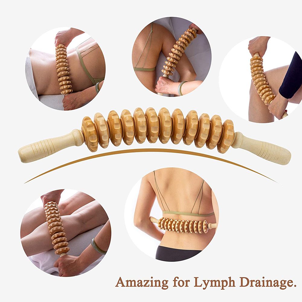 Shoulder Wood Massage Natural 4Pc Scraping Upgraded Burner Neck Slimming Fat Body Scraper Tool Leg Back For Stick Therapy Guasha