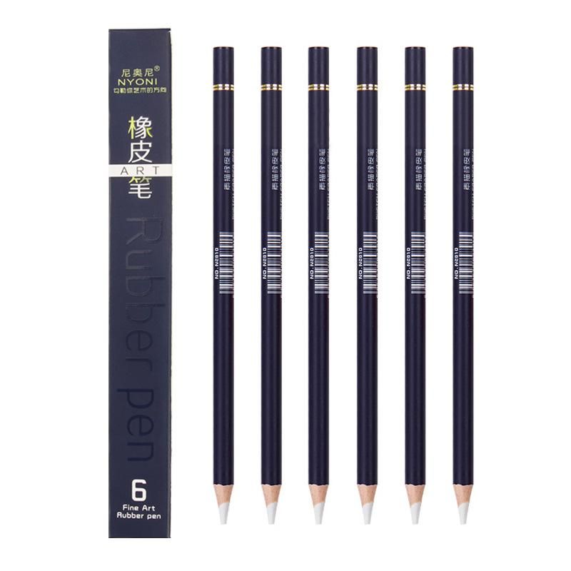 Nognigao Rubber Pen Soft Erasable Pen for Art Students Only Pencil Charcoal Pencil Eraser Pen-Shaped Professional Sketch