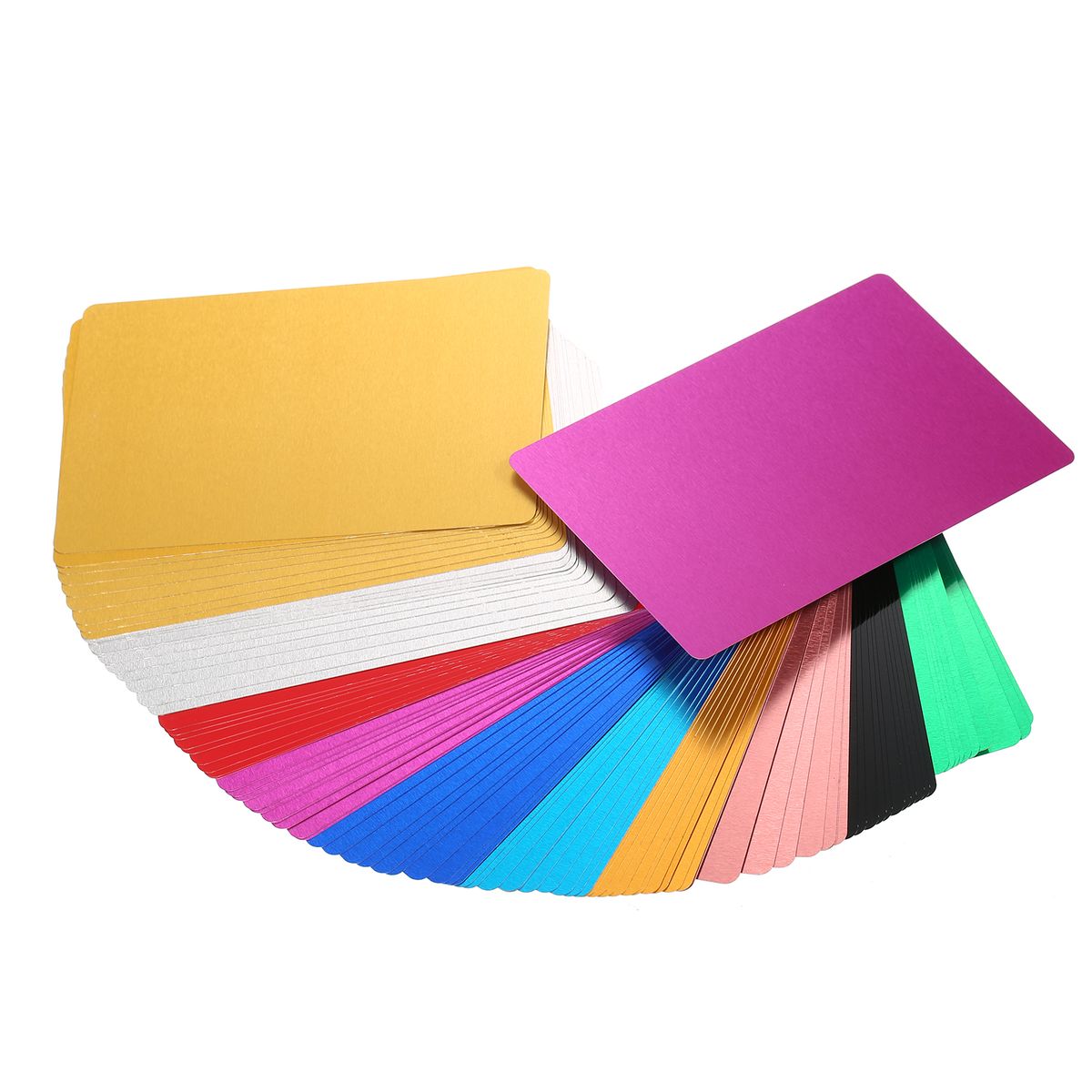 Multicolor Aluminum Business Cards Blanks Laser Engraving