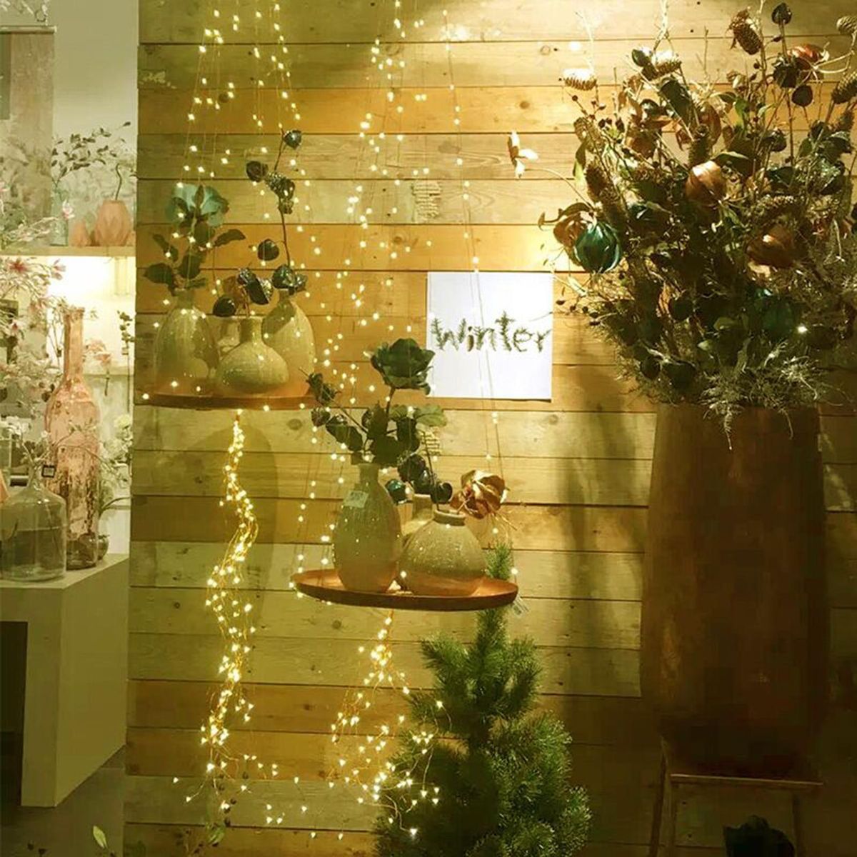 20m Warm White USB String Light with Battery Box Constant Bright 200 Lamp Beads Copper Wire Romantic Decoration