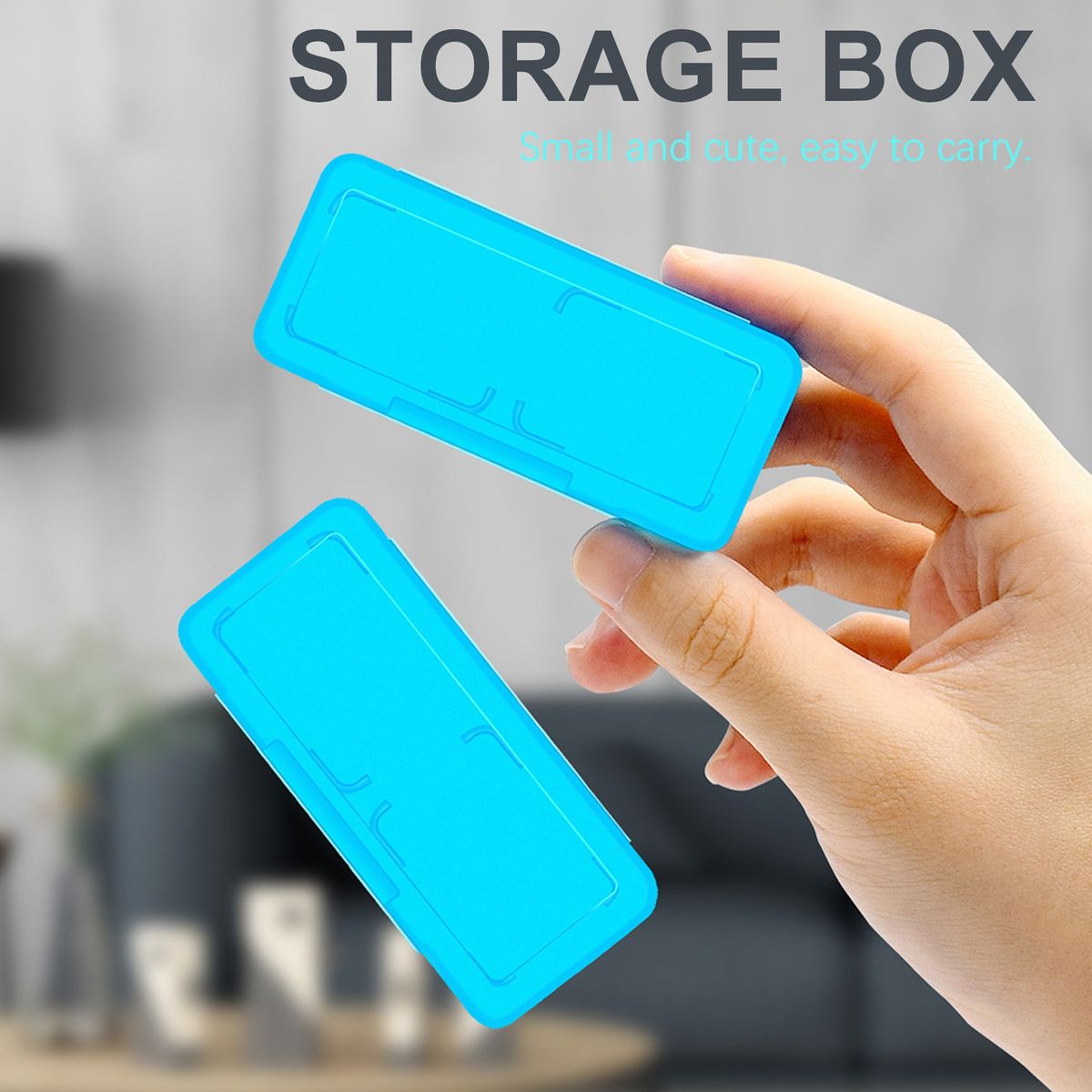 Game Card Box   Game Card Box Organizer Blue