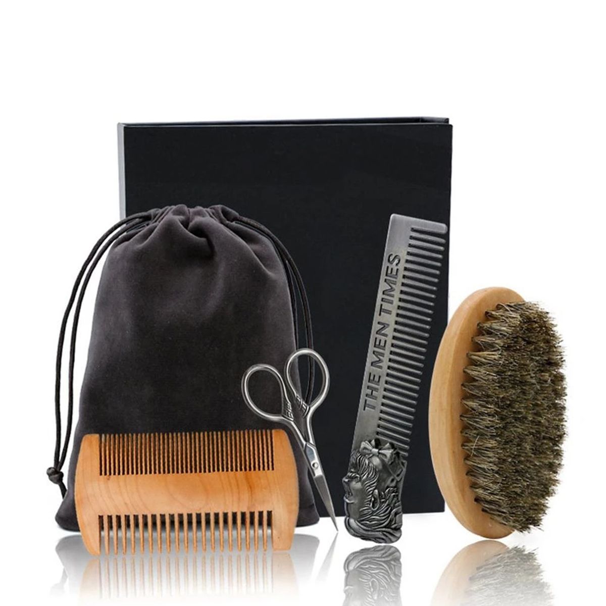 Beard Brush Set Professional Beard Comb Brush Care Mane Oval