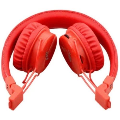Adjustable Bluetooth Wireless Headphone With Fm Radio + Tf Card -Orange