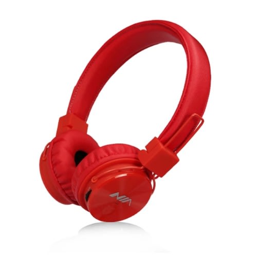 Adjustable Bluetooth Wireless Headphone With Fm Radio + Tf Card -Orange
