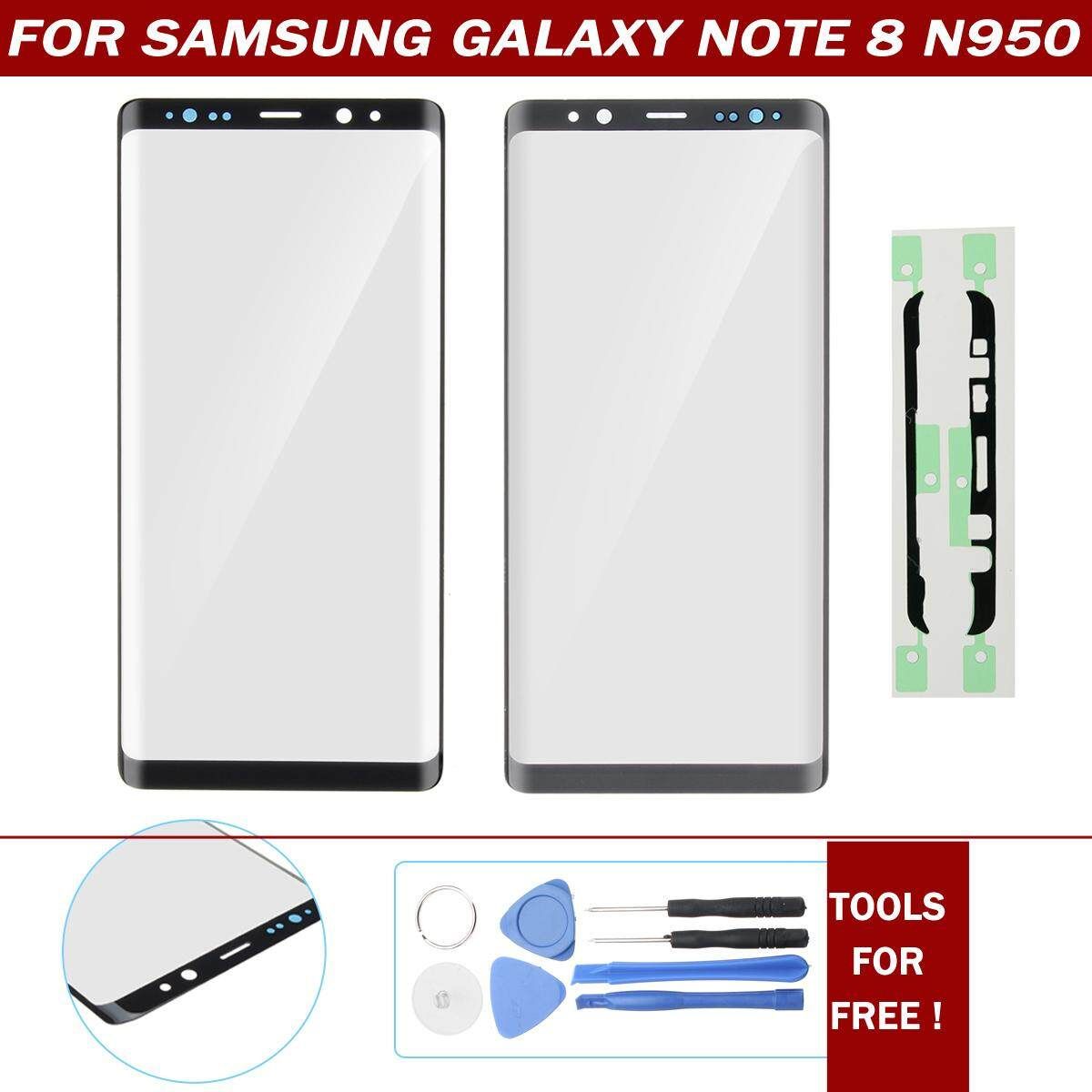 Black Outer Front Glass Lens Screen Replacement For Samsung Galaxy Note 8 N950