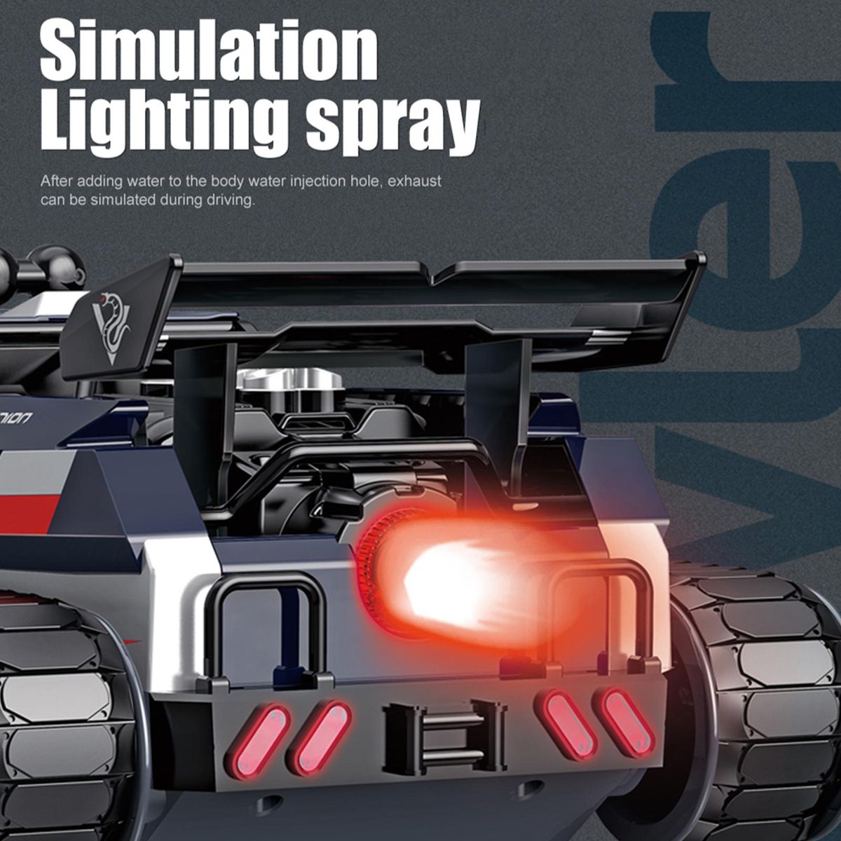Remote Control Tank Car Remote Control Spray Car 1/12 2.4GHz Alloy Gifts Toy Full Scale Vehicle Gifts for Boys Girls Teens and Children