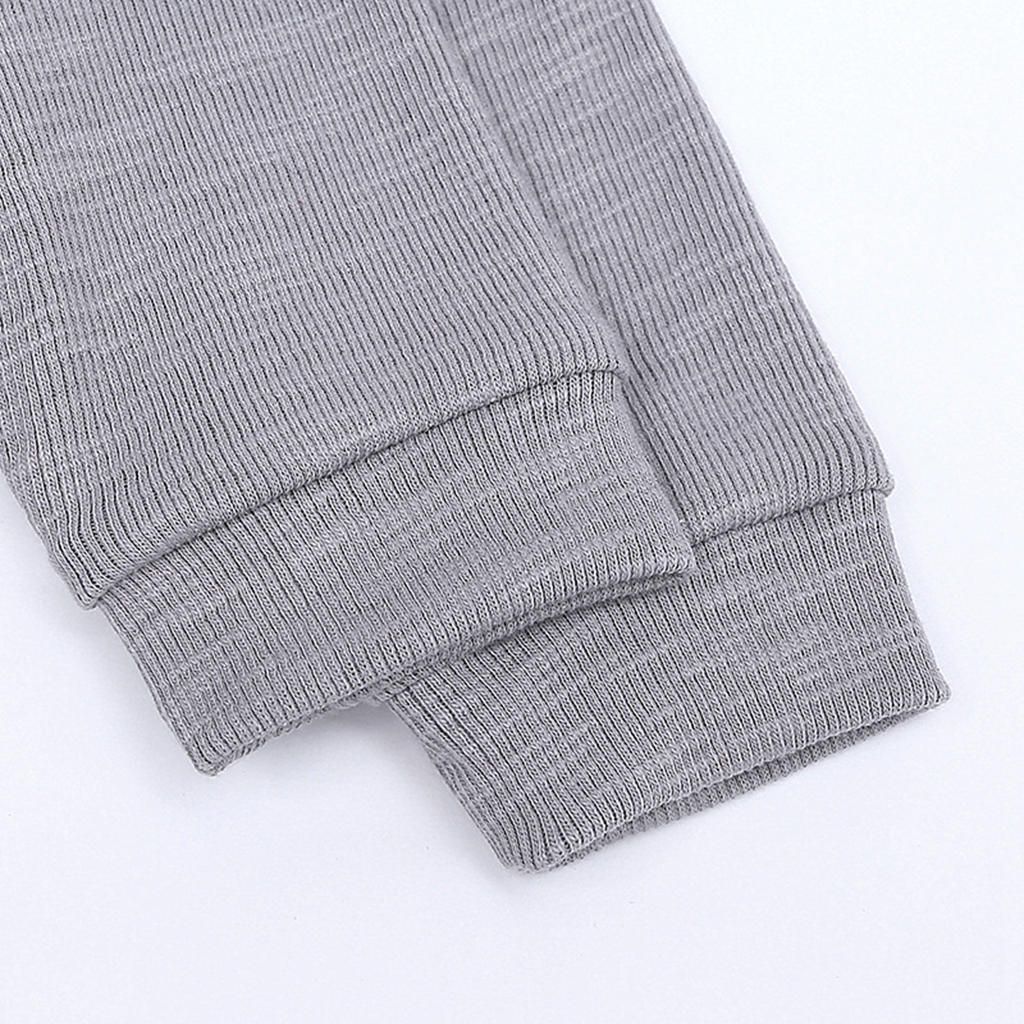 Baby Kids Boys Girls Infant Hooded Romper Jumpsuit Gray (6-9 Months)