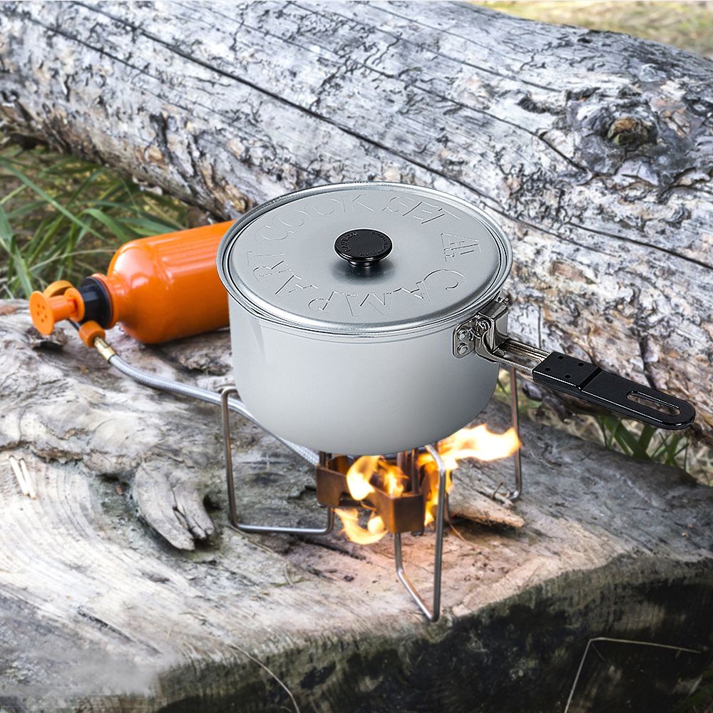 2Pcs Aluminum Alloy Camping Pot, Camping Cook Pot