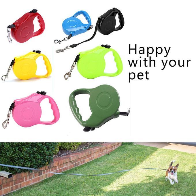 Automati  Retra Table Dog Leash Rope Pet Tra Tor Dog  Hain Hyena Rope-Red-5M