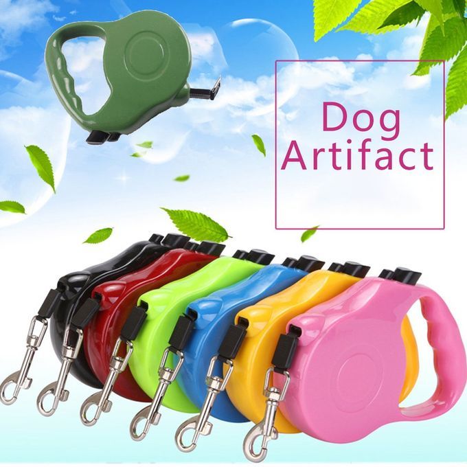 Automati  Retra Table Dog Leash Rope Pet Tra Tor Dog  Hain Hyena Rope-Red-5M