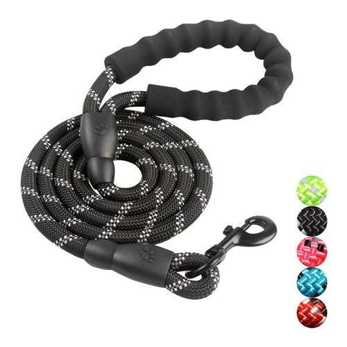 1.5M Dog Rope Nylon Round Reflective Large Dog Leash Strengthen Hook Big Dog Traction Harness With Comfortable Handle