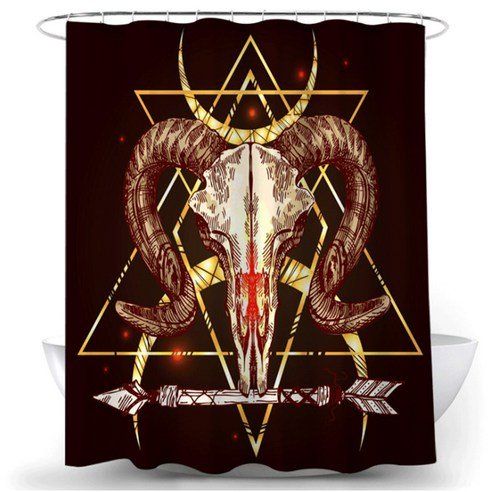 Black Dreamcatcher Shower Curtain TYPE 12 120 X 180 Cm