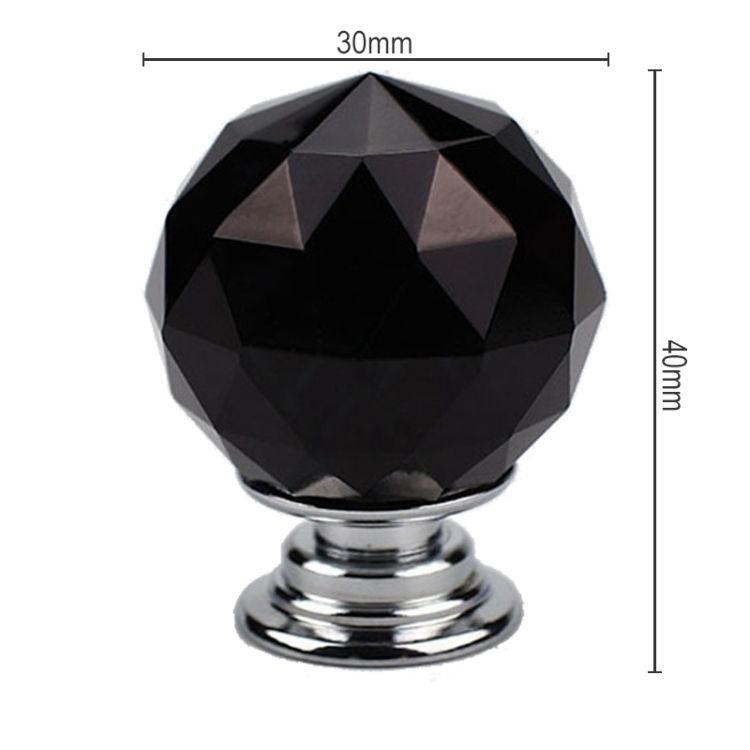 10 PCS 30mm K9 Plated Transparent Glass Drawer Handle
