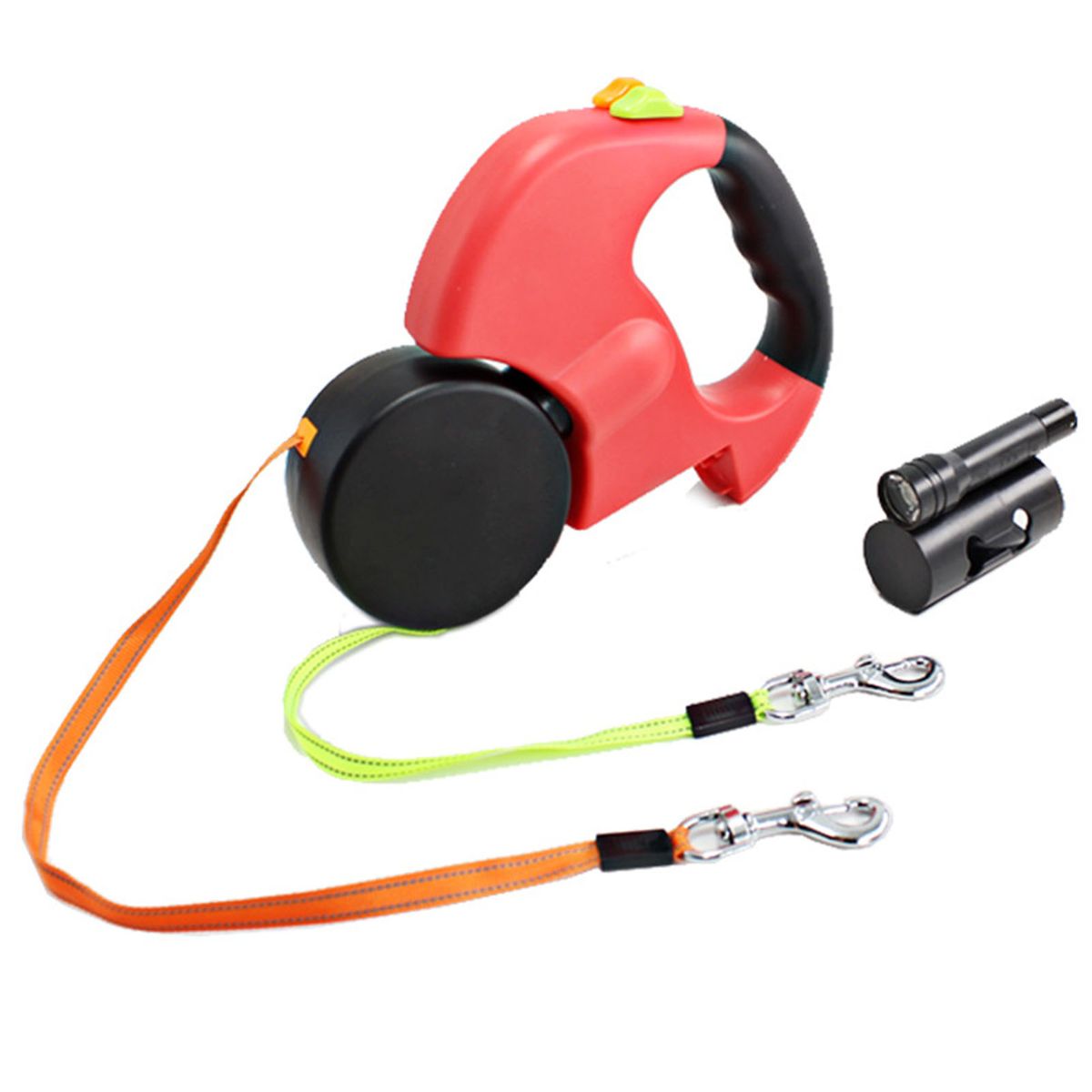 Pet Supplies Automatic Retractable One Tow Two Double Head
