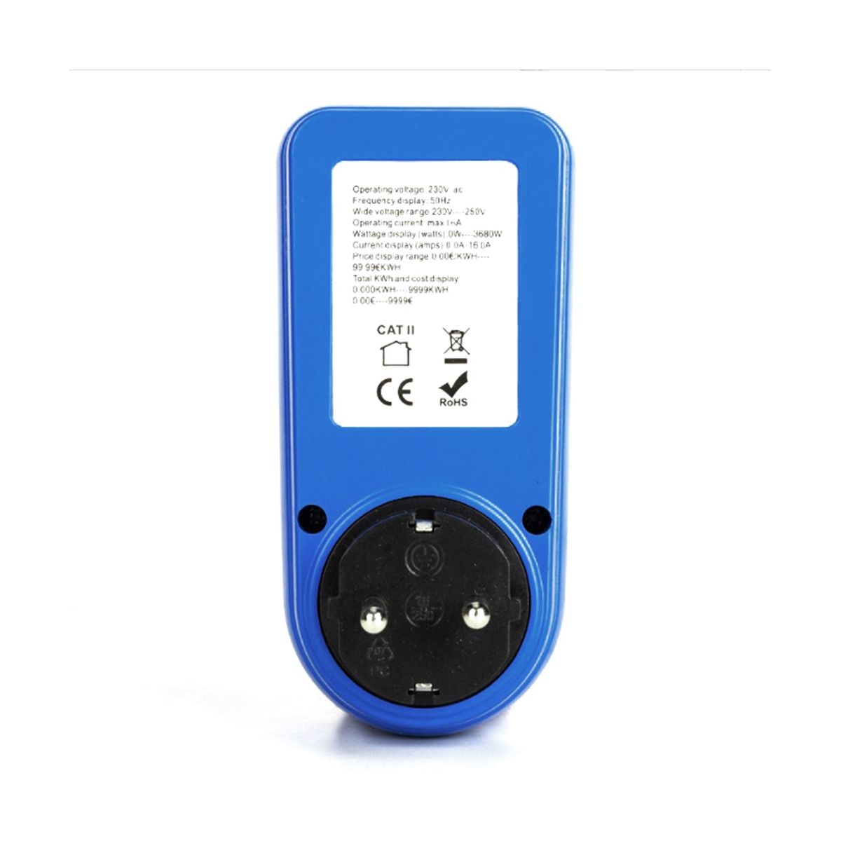 Socket Digital Current Meter Voltmeter AC Power Meter Time Watt Tester Wattmeter - EU Plug