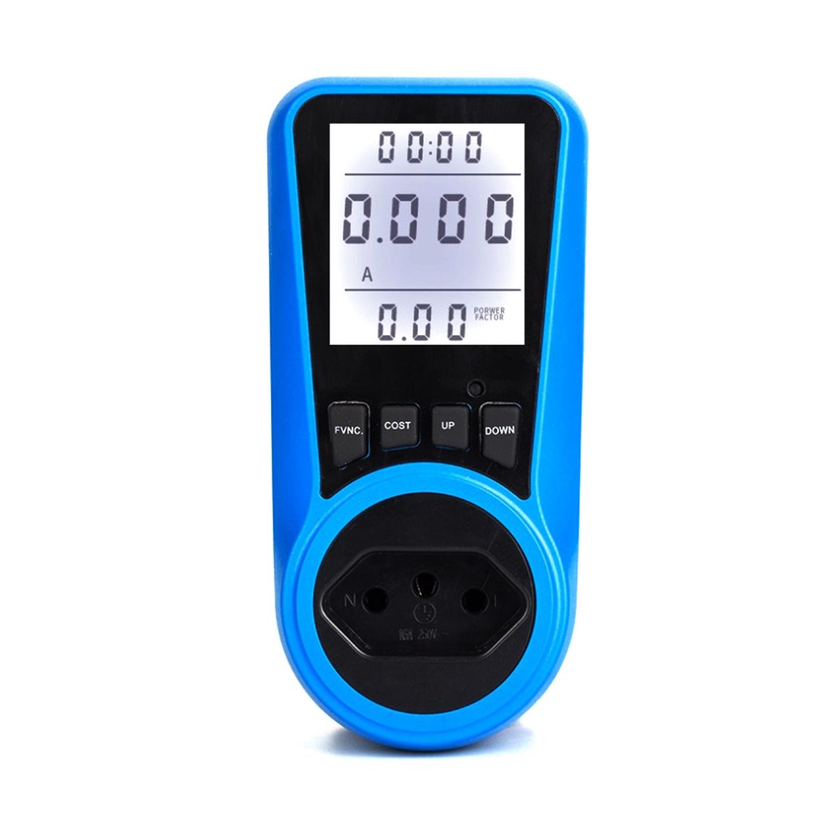 Socket Digital Current Meter Voltmeter AC Power Meter Time Watt Tester Wattmeter - EU Plug
