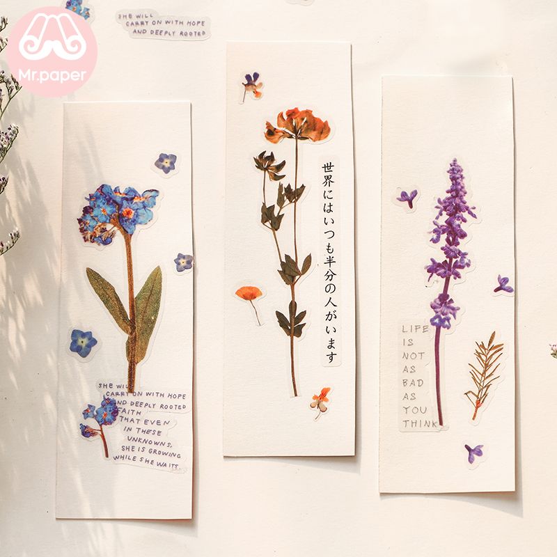 Mr.paper 12 Designs Natural Daisy Clover Japanese