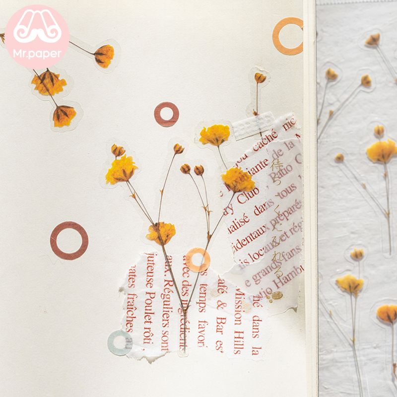 Mr.paper 12 Designs Natural Daisy Clover Japanese