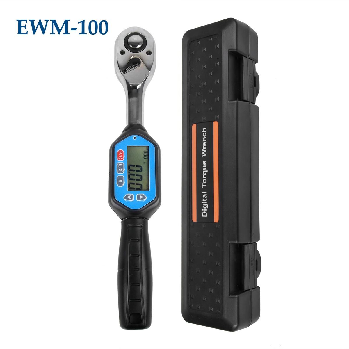 EWM-100 Digital Torque Wrench 1/2 Square Drive Max. 73.7ft.lb Torque Accurate to ±2% with Buzzer LED Indication and Peak Trace Tracking