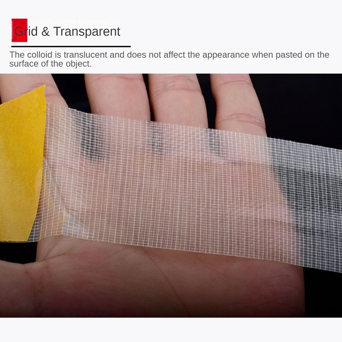 Double Sided Tape Heavy Duty Fiberglass Mesh Super Sticky Clear Mounting Tape