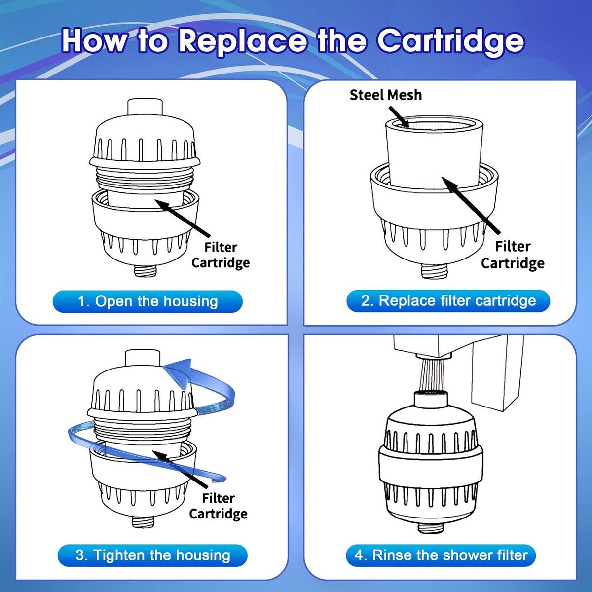 Shower Filter Removes Heavy Metals Iron Shower Filter Cartridge