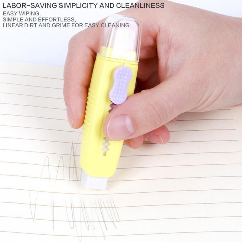 2PCS Push-pull Design Erasers with Brush