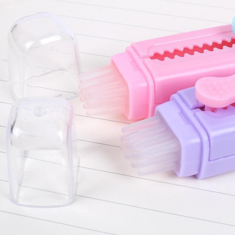 2PCS Push-pull Design Erasers with Brush