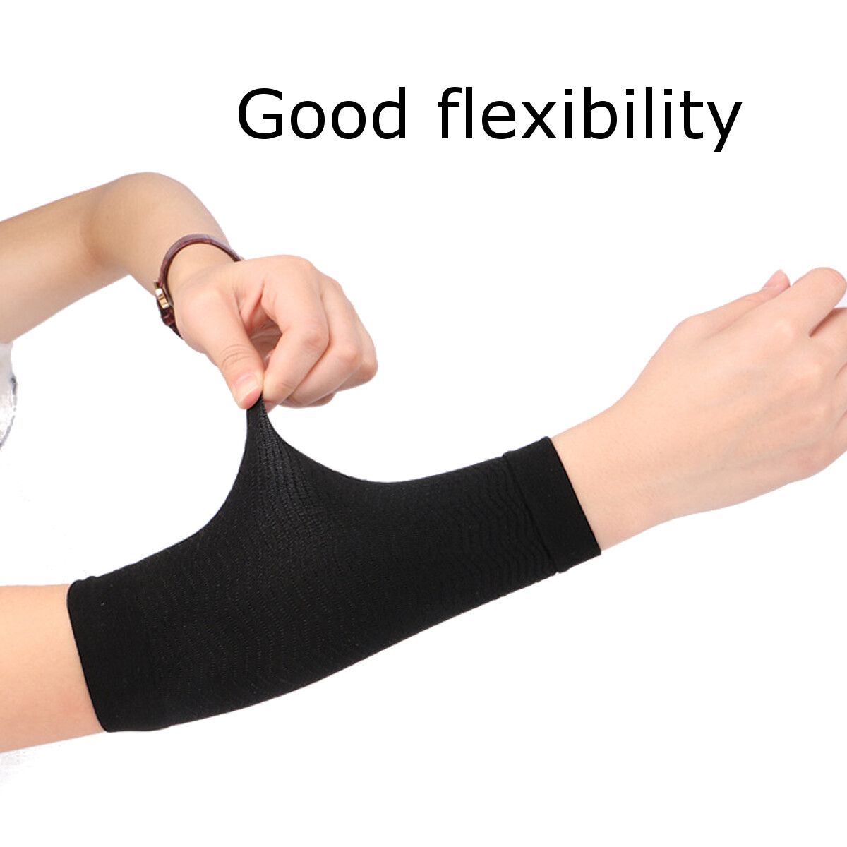 Women Strong Compression Shaper Arm Wrap Weight Loss Thin Legs Thin Arm Slimmer Sleevelet For Arm, Calves Black