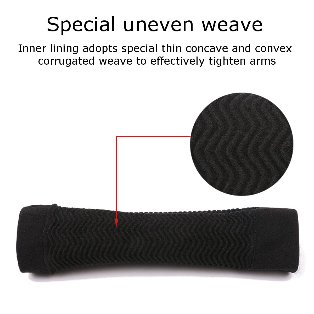 Women Strong Compression Shaper Arm Wrap Weight Loss Thin Legs Thin Arm Slimmer Sleevelet For Arm, Calves Black