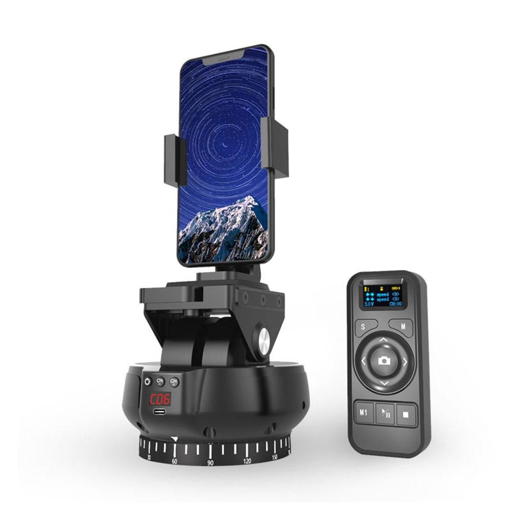 YT-1200 Auto Motorized Head 360 Rotation Selfie Camera Gimbal Wireless Electric Remote Control Tracking Vlog Live Video Holder
