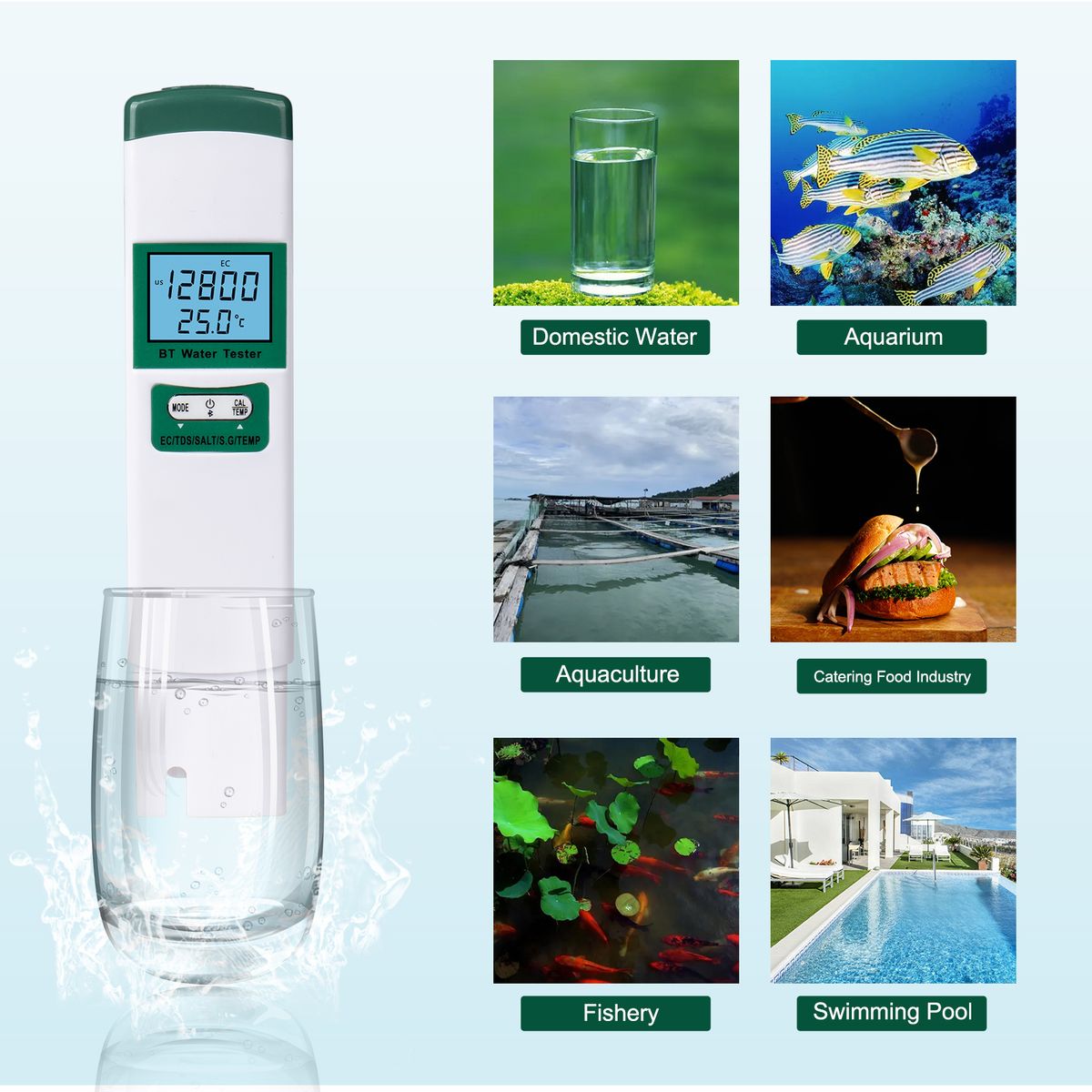5 In 1 Water Quality Test Meter EC/TDS/SALT/S.G/TEMP Meter