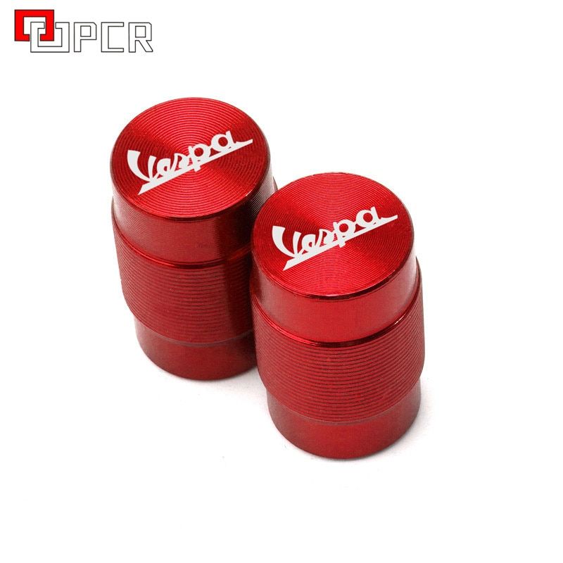 One Pair Motorcycle Wheel Tire Valve Caps & Handlebar Grips For Piaggio Vespa GTS 300 Accessories