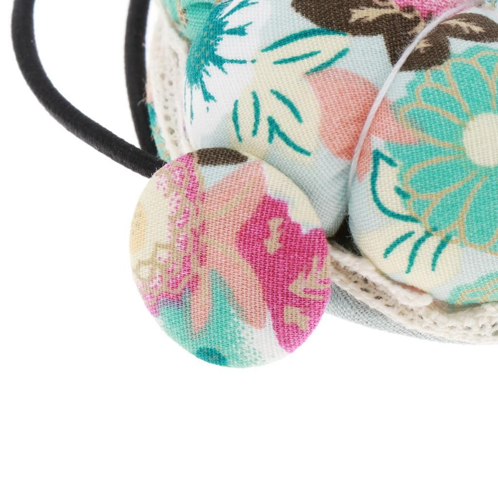 Wrist Wearable Pumpkin Pin Cushion For Embroidery Cross-Stitch Green