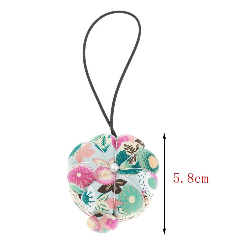 Wrist Wearable Pumpkin Pin Cushion For Embroidery Cross-Stitch Green