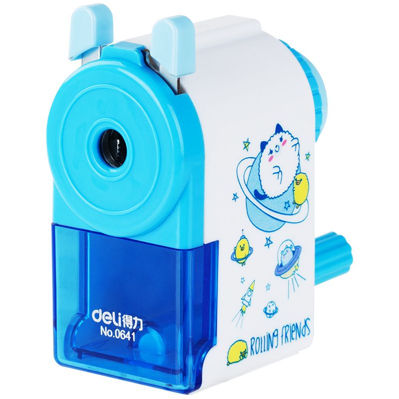 Rolling Friends Mechanical Pencil Sharpener Machine Manual Sharpeners For Kids Gift Kawaii Stationery School Supplies A6764 Blue