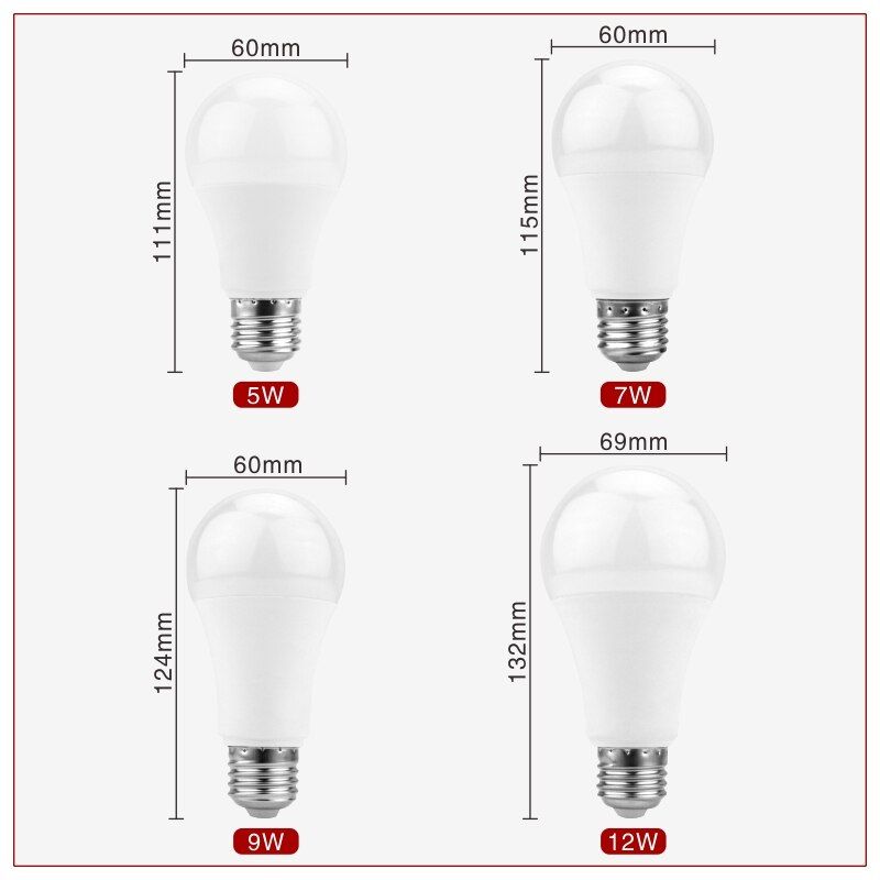 Dusk To Dawn Bulb E27 5W 7W 9W 12W Sensor Outdoor Light AC 110V 220V 85-265V Day Night Light Auto ON/OFF LED Smart Lamp-