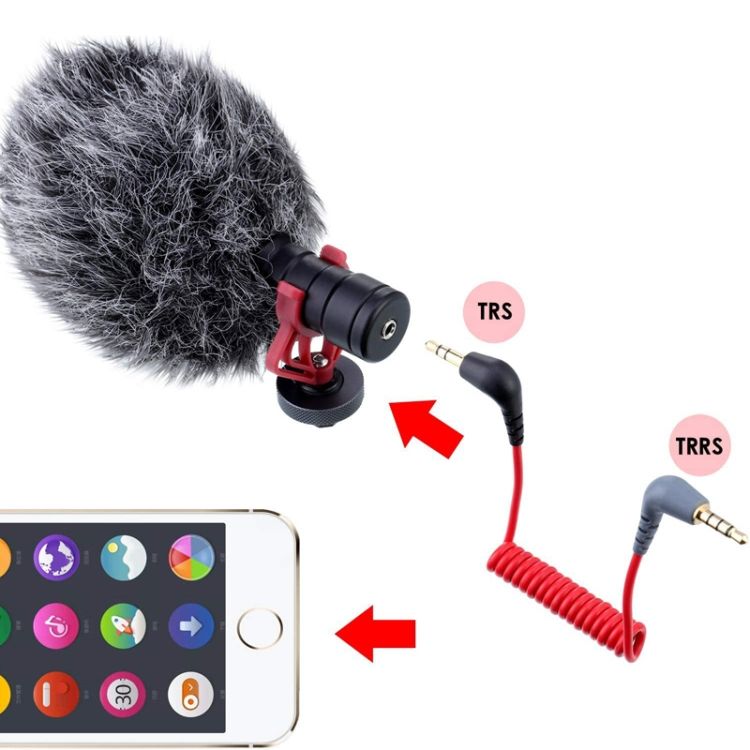 Microphone Cable For BOYA / RODE SC7 TRS To TRRS