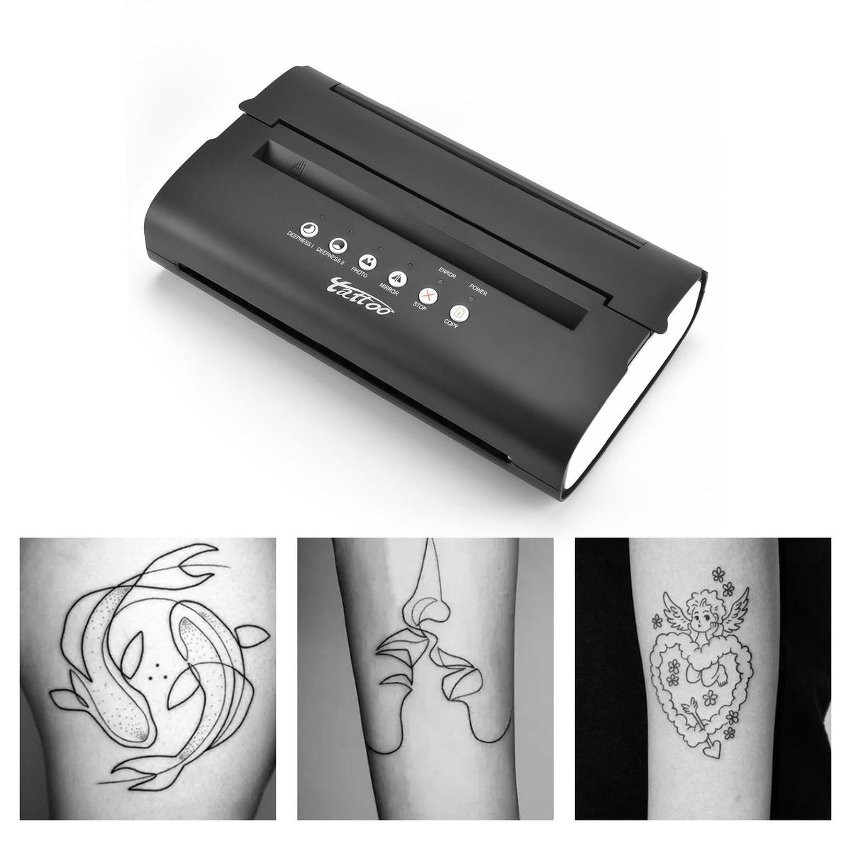 ATOMUS Tattoo Stencil Transfer Machine Printer Drawing Thermal Stencil Maker Copier Line Drawing Printing Copier for Tattoo Transfer Paper Supply