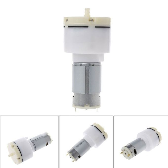 24V Diaphr  Va Uum Pump Mini Air Pump High Pressure Mi Ro Va Uum Pump-silver & White