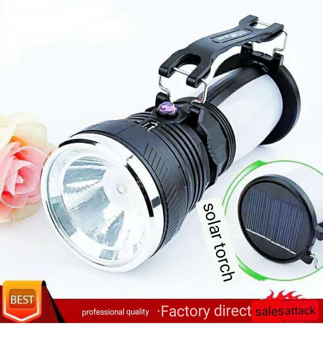 RECHARGEABLE LANTERN WITH SOLAR PANEL AND USB PORT