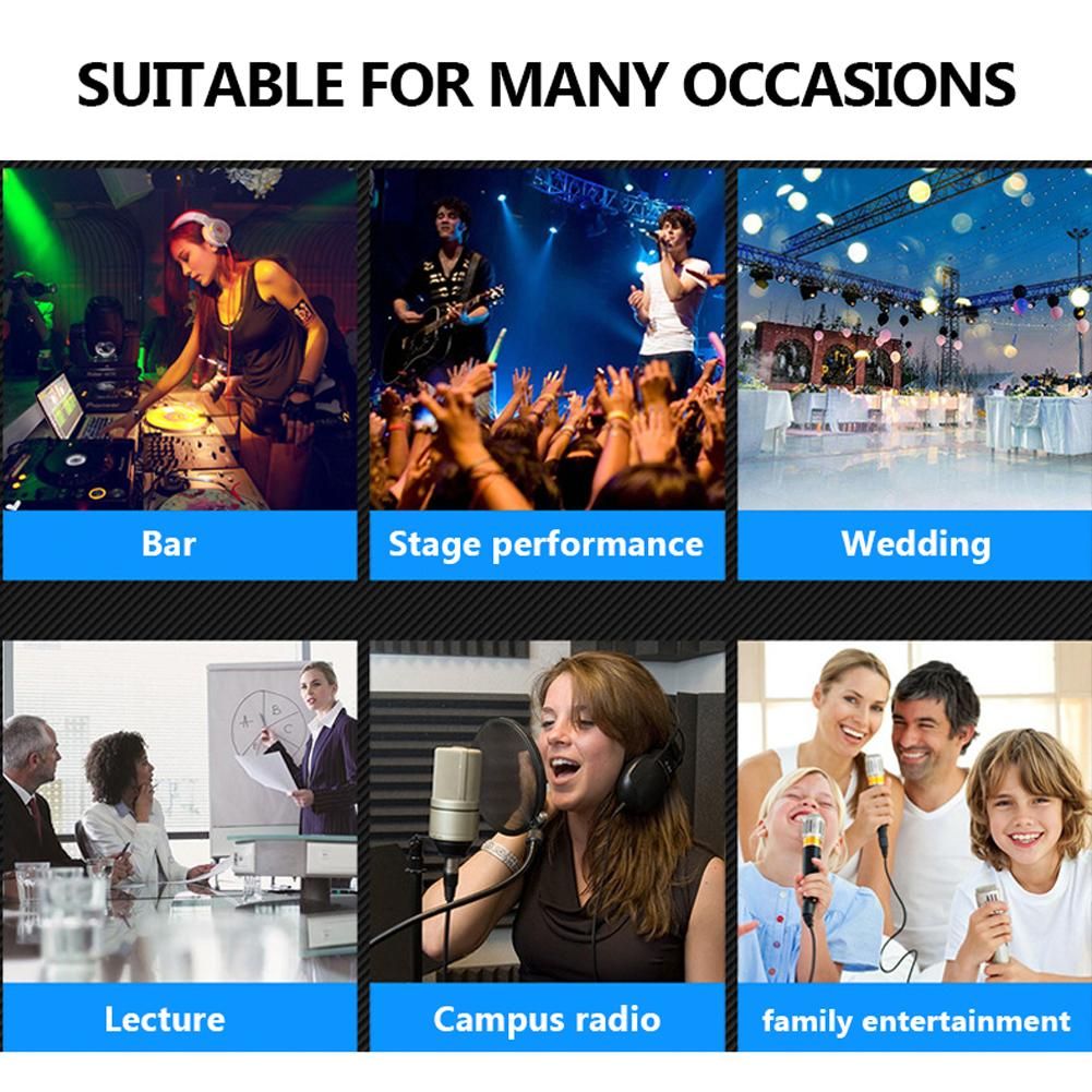 A6 6CH Protable Mini Mixer Audio Console with Sound Card USB Recording Singing Webcast Party Mixer