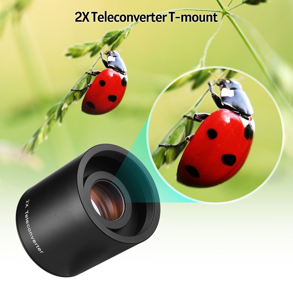 2X Converter Teleconverter Magnification Lens Metal Material