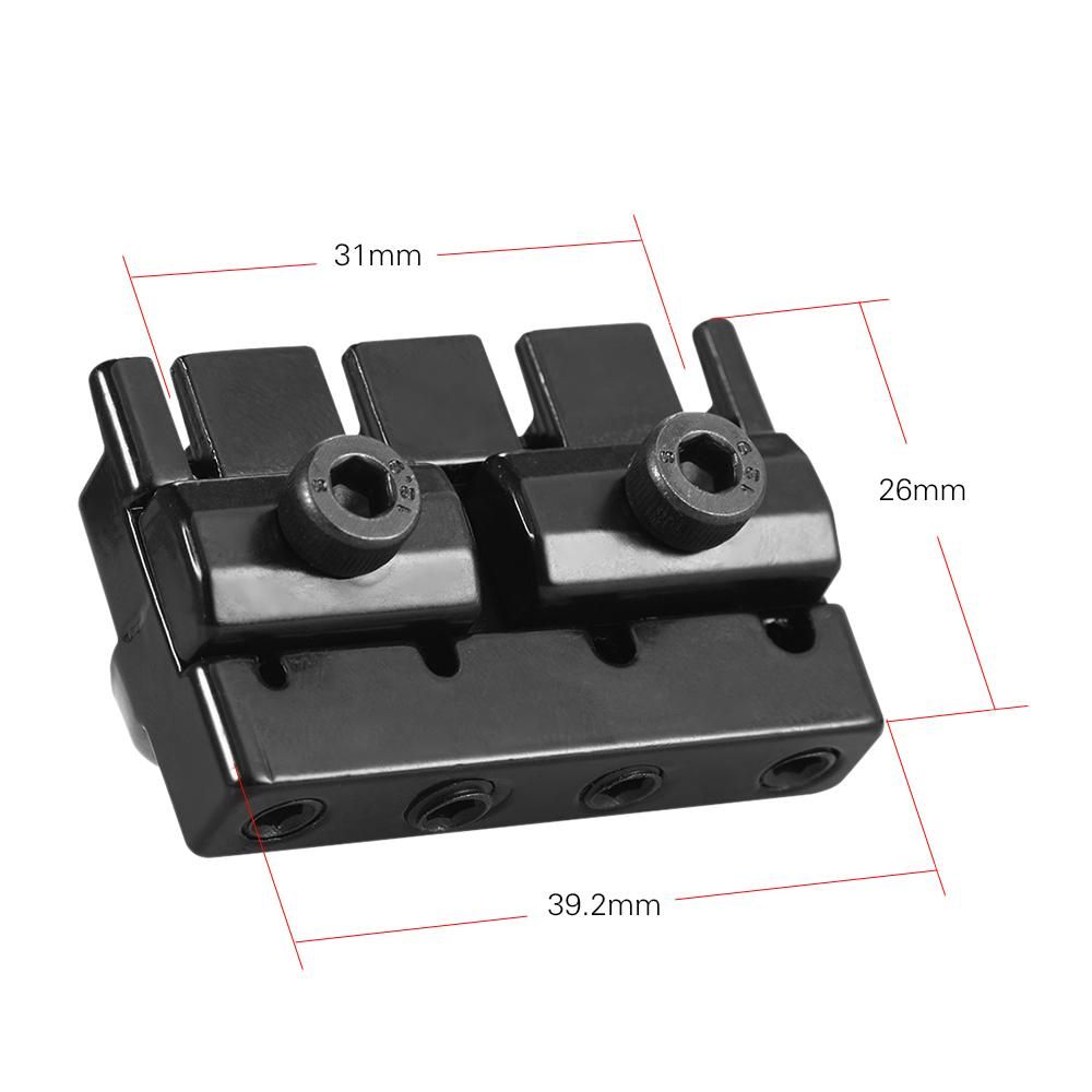 4-string Headless Electric Bass Guitar String Locking Nut Set with 2 Wrench 2 Screw Black