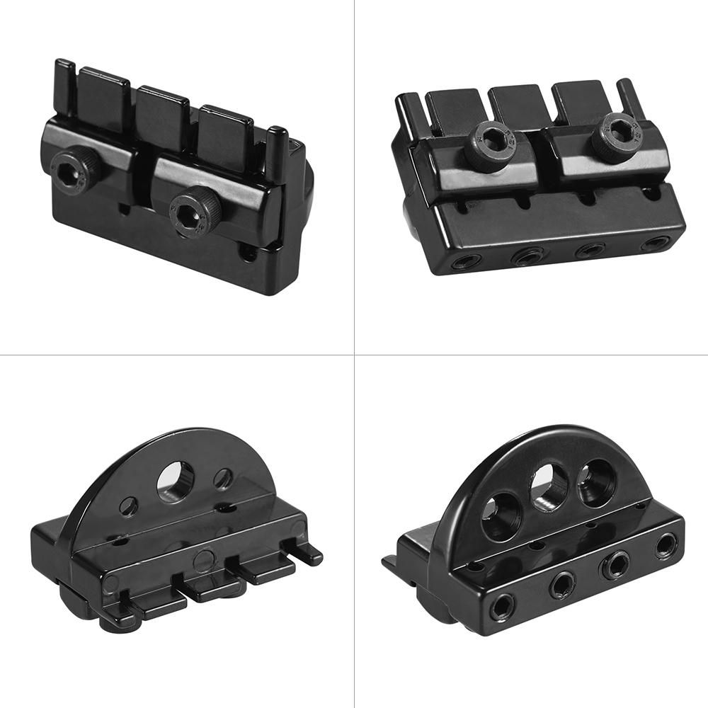 4-string Headless Electric Bass Guitar String Locking Nut Set with 2 Wrench 2 Screw Black